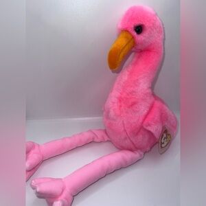 “Pinky” the Flamingo TY Beanie Baby – Retired – Mint with Tags in Protector